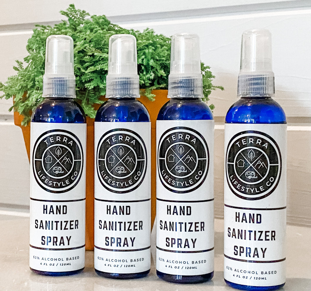 4 Pack of 4oz Organic Moisturizing Hand Sanitizer