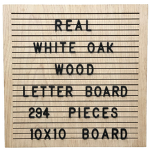Load image into Gallery viewer, Terra Lifestyle Co&#39;s 10x10 White Oak Letter Board - Authentic wood | Modern Upscale Message Board | 294 2&quot; Letters